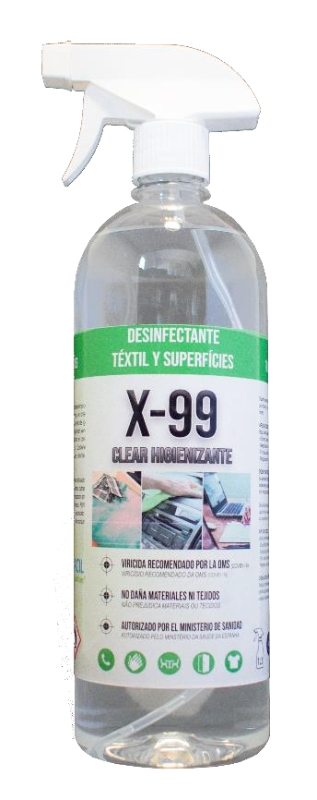 X-99 LIMPIADOR DESINFECTANTE MULTIUSO HIDROALCOHOLICO 1 LT C/PULV