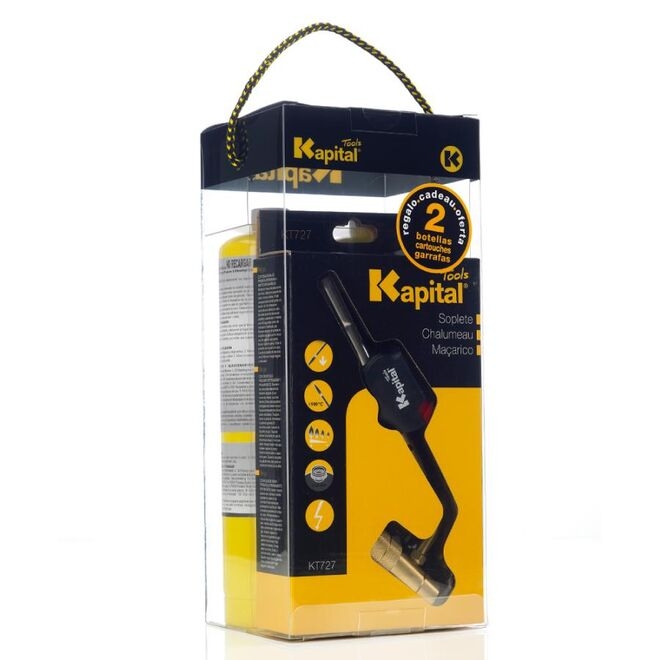 SUPER-EGO KIT SOPLETE PRO-FIRE+2 BOTELLAS GAS MAPP