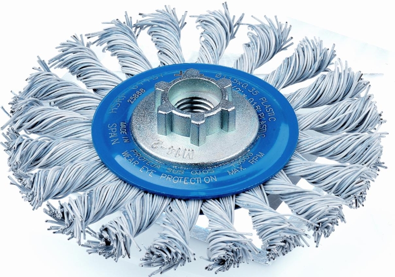 CEPILLO TRENZADO C/ALAMBRE PLASTIFI.HSRP Ø115mm M14 (HSRP0115YM14)
