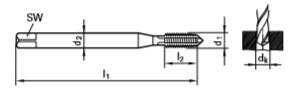 NR 5558 M-4X0.70 M.MAQ PS/2 SL TIPO H RECTO MATERIALES DUROS