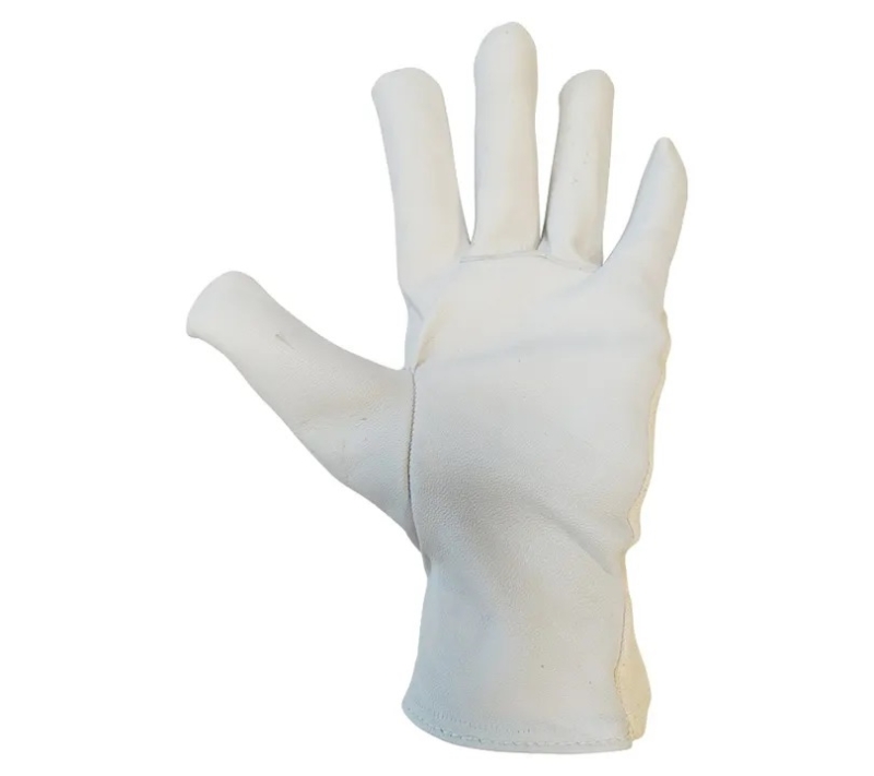 GUANTE CABRITILLA DORSO PUN.S (T-7) BLANCO (416B)