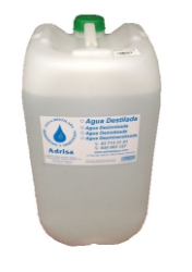 Agua Desionizada (Destilada) en Bidón de 25 litros - Adesco