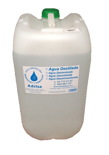 VILAROA Agua Destilada Desionizada Desmineralizada, 25 litros,  Conductividad Inferior a 1,29µS/cm, ppm Entre 0,00-1,29 con, Múltiples  Usos, Apto para Autoclaves (25 litros) : : Coche y moto