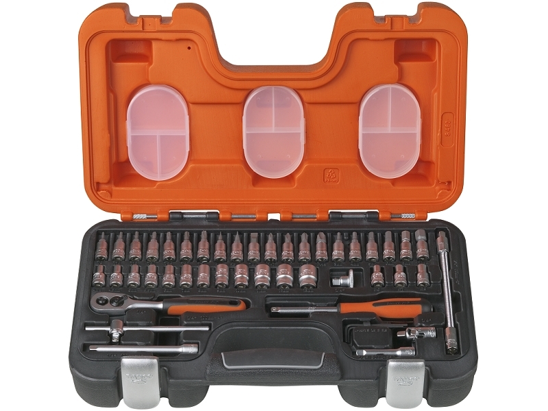 JUEGO LLAVES DE VASO 1/4" 6 CANTOS 4-13mm 46 PIEZAS (S460)