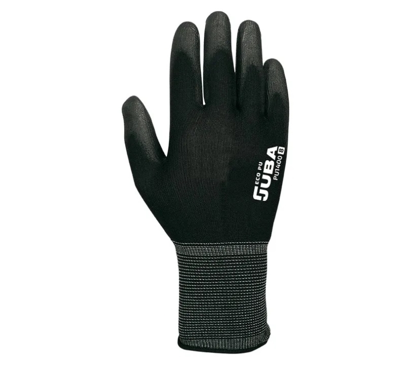 GUANTE NYLON PALMA POLIUR.NEGRO XS (T-6) PU-1400
