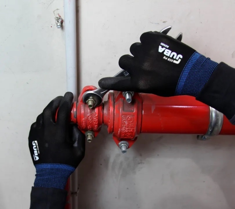 GUANTE NYLON PALMA POLIUR.NEGRO XS (T-6) PU-1400