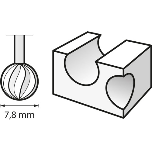 DREMEL FRESA ALTA VELOCIDAD Ø7.8mm REF.114 (BLISTER 2 un)