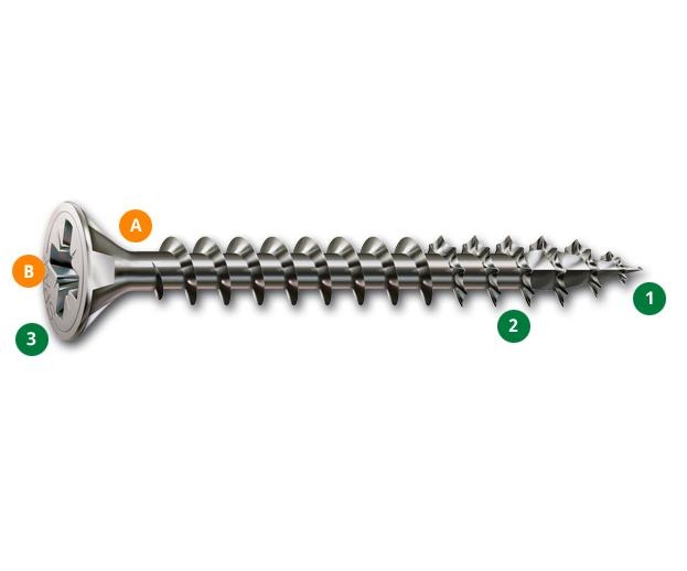 TORNILLO ABC SPAX C/AVELL INOX 4X45