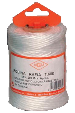 BOBINA RAFIA 120MT APROX. BLANCA 200GRAMOS