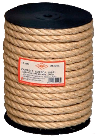 CUERDA SISAL/PITA Ø10mm CARRETE 25 METROS