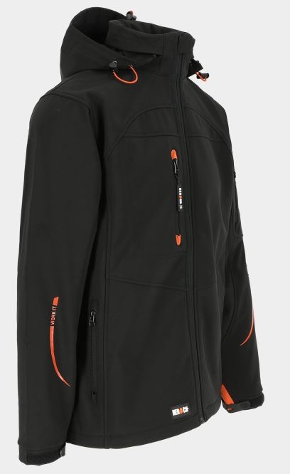 CHAQUETA SOFTSHELL NEGRO T-M (POSEIDON)