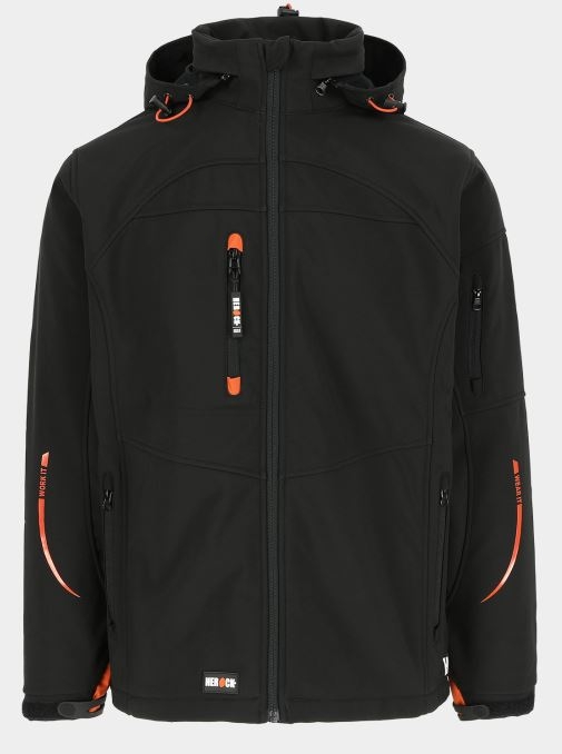 CHAQUETA SOFTSHELL NEGRO T-XL (POSEIDON)