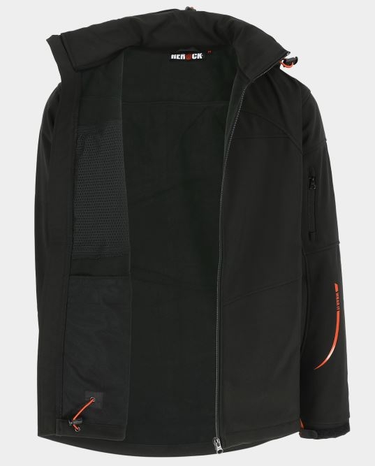 CHAQUETA SOFTSHELL NEGRO T-3XL (POSEIDON)