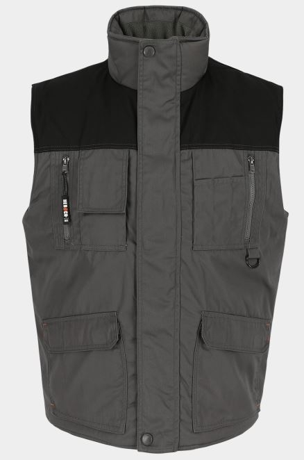 CHALECO ACOLCHADO GRIS/NEGRO (DONAR)