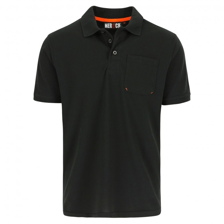 POLO TERG.NEGRO M/C C/BOLS. (LEO)