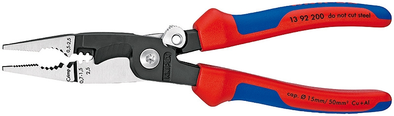 Alicate Knipex para instalaciones eléctricas 200 mm