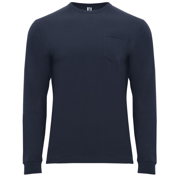 CAMISETA ALG.165g MARINO PUÑO M/L C/BOLS.T-L(1219)