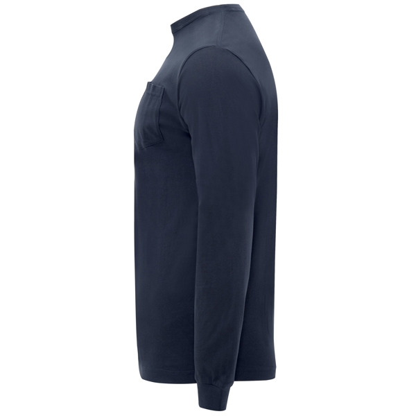 CAMISETA ALG.165g MARINO PUÑO M/L C/BOLS.T-L(1219)