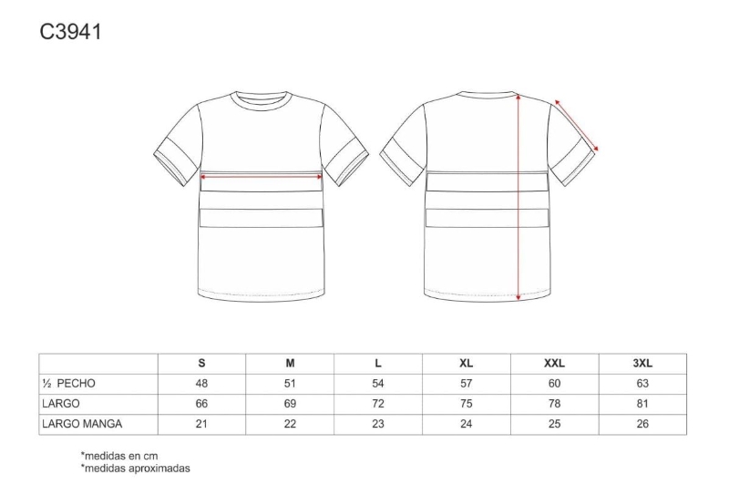 CAMISETA 100%POL.AV AM/MARINO M/C T-M (C3941)