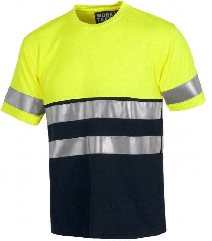 CAMISETA 100%POL.AV AM/MARINO M/C T-XXL (C3941)