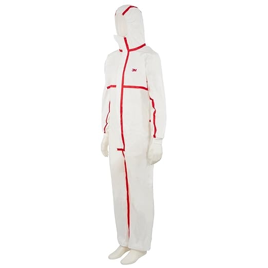 MONO SEGURIDAD T-XL P4565M BLANCO+ROJO CAT.III TIPO 4/5/6