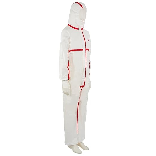 MONO SEGURIDAD T-XL P4565M BLANCO+ROJO CAT.III TIPO 4/5/6