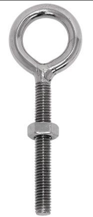 HEMBRILLA SOLDADA CON TUERCA M6x80 INOX-316