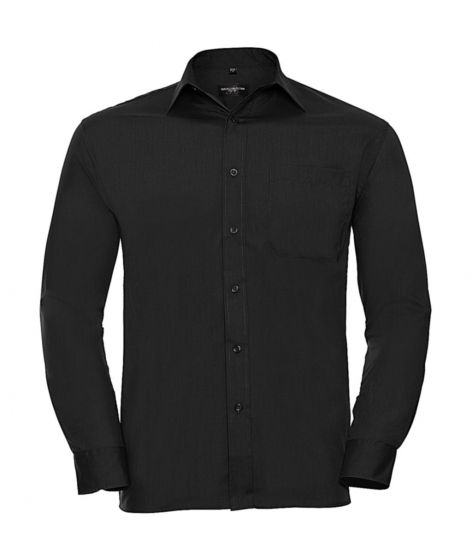 CAMISA POPELIN NEGRA M/L T-S (R-934M)