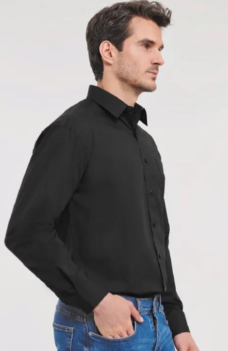CAMISA POPELIN NEGRA M/L T-XXL (R-934M)