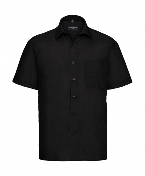 CAMISA POPELIN NEGRA M/C T-S (R-935M)