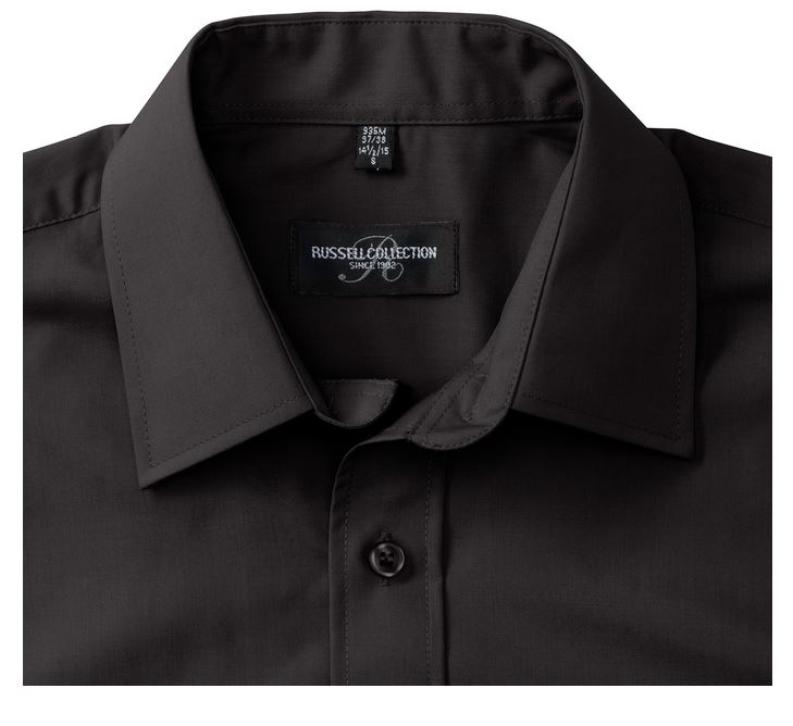 CAMISA POPELIN NEGRA M/C T-XXL (R-935M)