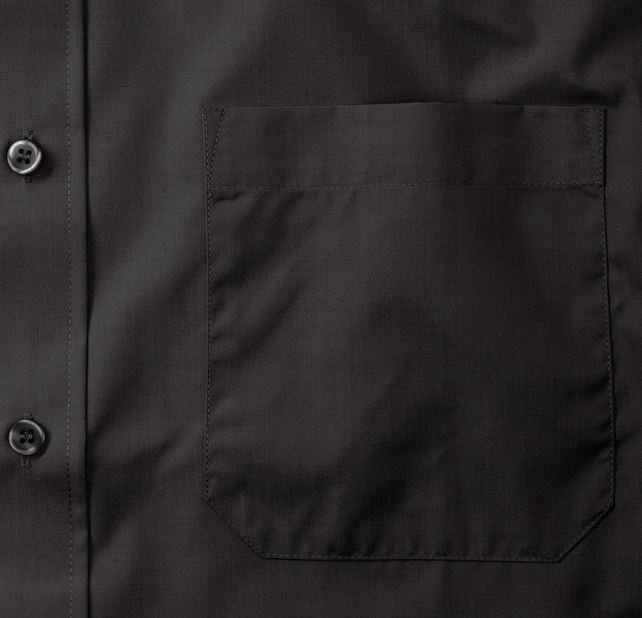 CAMISA POPELIN NEGRA M/C T-XXL (R-935M)
