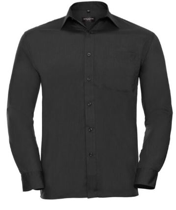 CAMISA POPELIN NEGRA M/L  (R-934M)