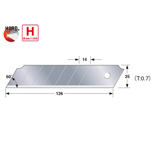 BLISTER 10u. CUCHILLAS LCB-65 ANCHO 25mm