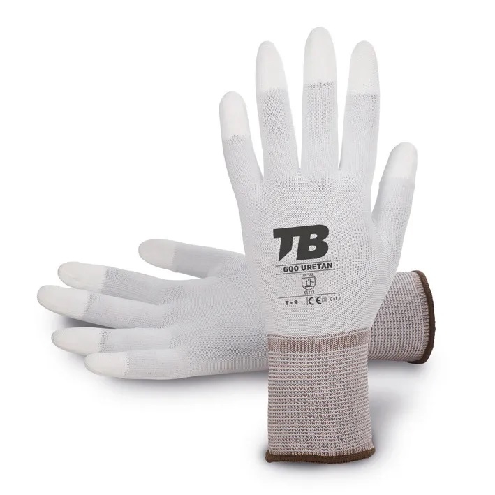 GUANTE NYLON PUNTA DEDOS PU BLAN.XS (T-6)(600 URETAN)