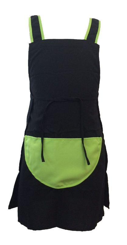 CASULLA POL.100% NEGRO BOLS.PISTACHO