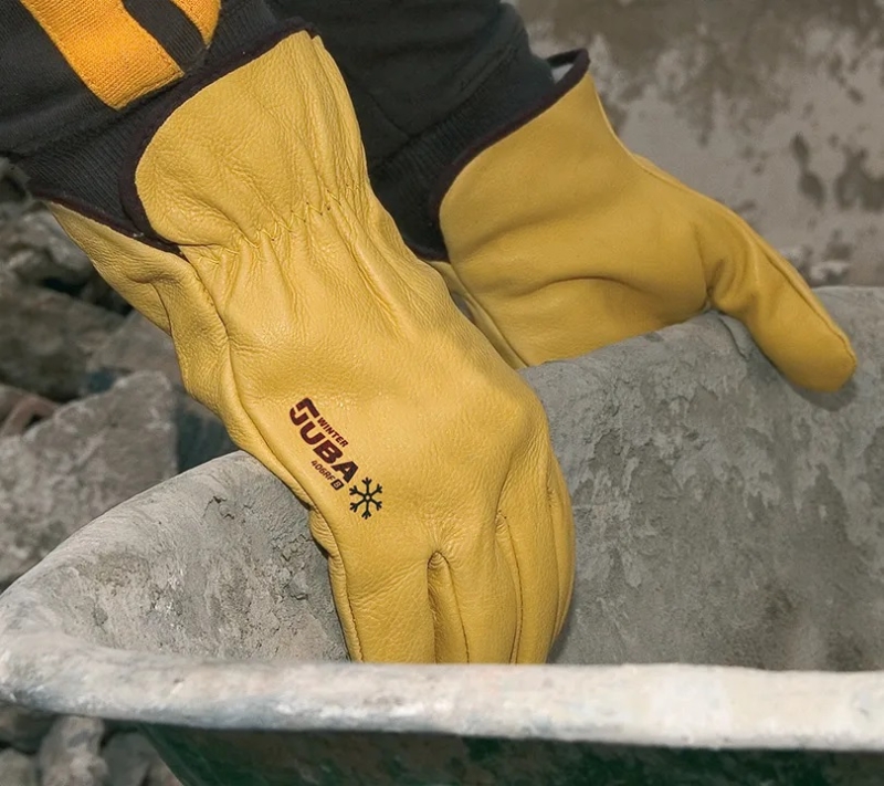 GUANTE FLOR VACUNO AMARILLO FORRO ALG. T-9 (406 RF)