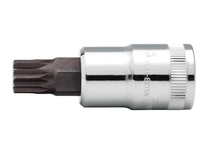 LLAVE VASO 1/2" CON PUNTA XZN 14mm LARGO 60mm (7809XZN-14)