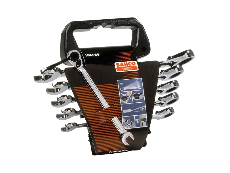 JUEGO LLAVES COMBINADA DE CARRACA 8-17mm 6 PIEZAS CLIP (1RM/SH6)