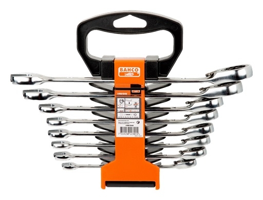 JUEGO LLAVES COMBINADA DE CARRACA 8-19mm 8 PIEZAS CLIP (1RM/SH8)