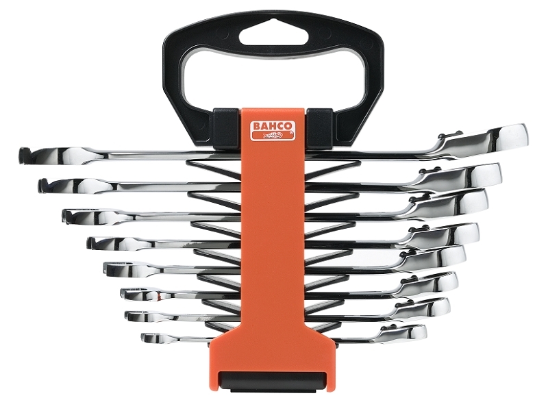 JUEGO LLAVES COMBINADA DE CARRACA 5/16"-3/4" 8 PIEZAS CLIP (1RZ/SH8)
