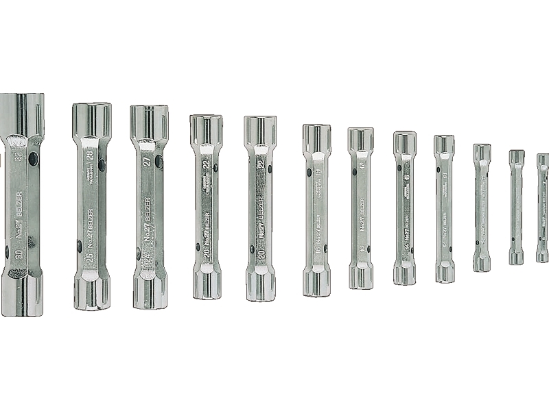 JUEGO LLAVES TUBO 2 BOCAS 6X7-30X32mm 12 PIEZAS (27M/12)