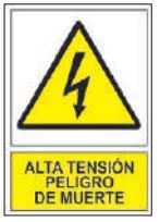 SENAL PVC 297X210 ALTA TENSION PELIGRO MUERTE (J912)