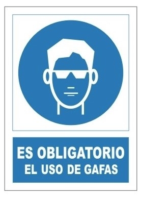 SENAL PVC 297X210 OBLIGATORIO USO DE GAFAS (B306)