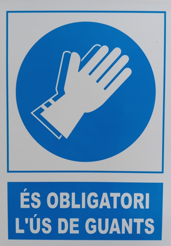 SENAL PVC 297X210 OBLIGATORI US DE GUANTS (B310)