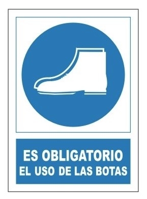SENAL PVC 297X210 OBLIGATORIO USO DE BOTAS (B315)