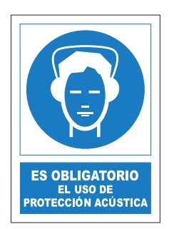 SENAL PVC 297X210 OBLIGATORIO USO PROTECCIÓN ACUSTICA (B304)