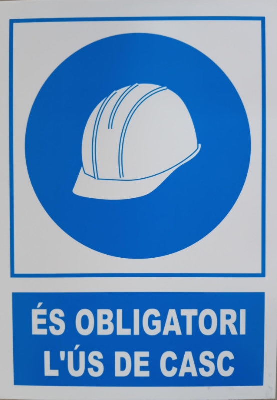 SENAL PVC 297X210 OBLIGATORI US DE CASC (B301)