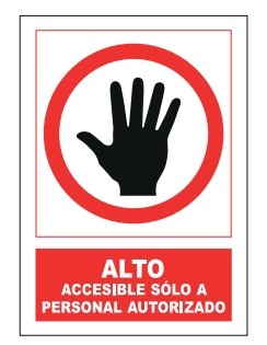 SENAL PVC 297x210 SOLO PERSONAL AUTORIZADO (R217)