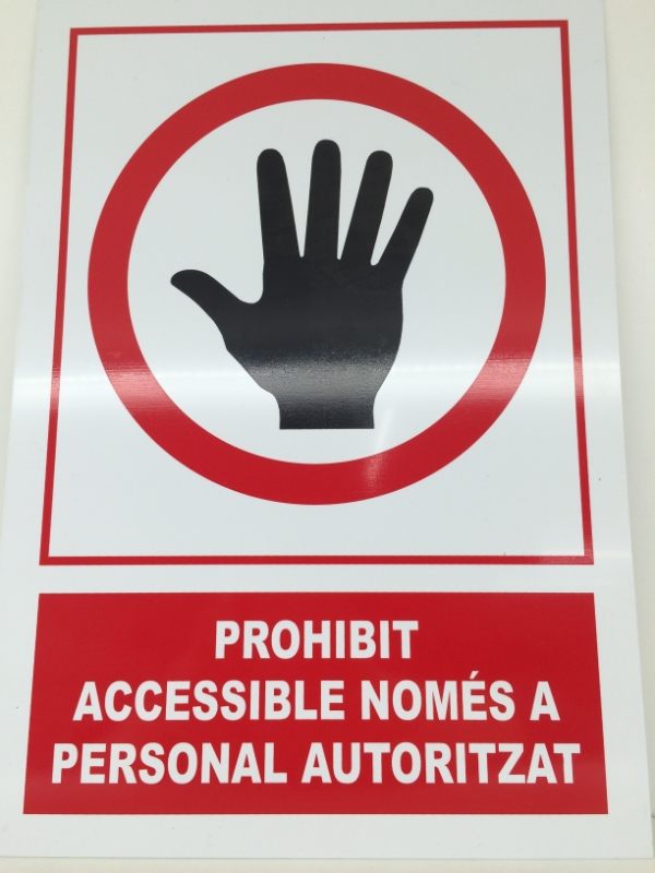 SENAL PVC 297x210 NOMES PERSONAL AUTORITZAT(R217)